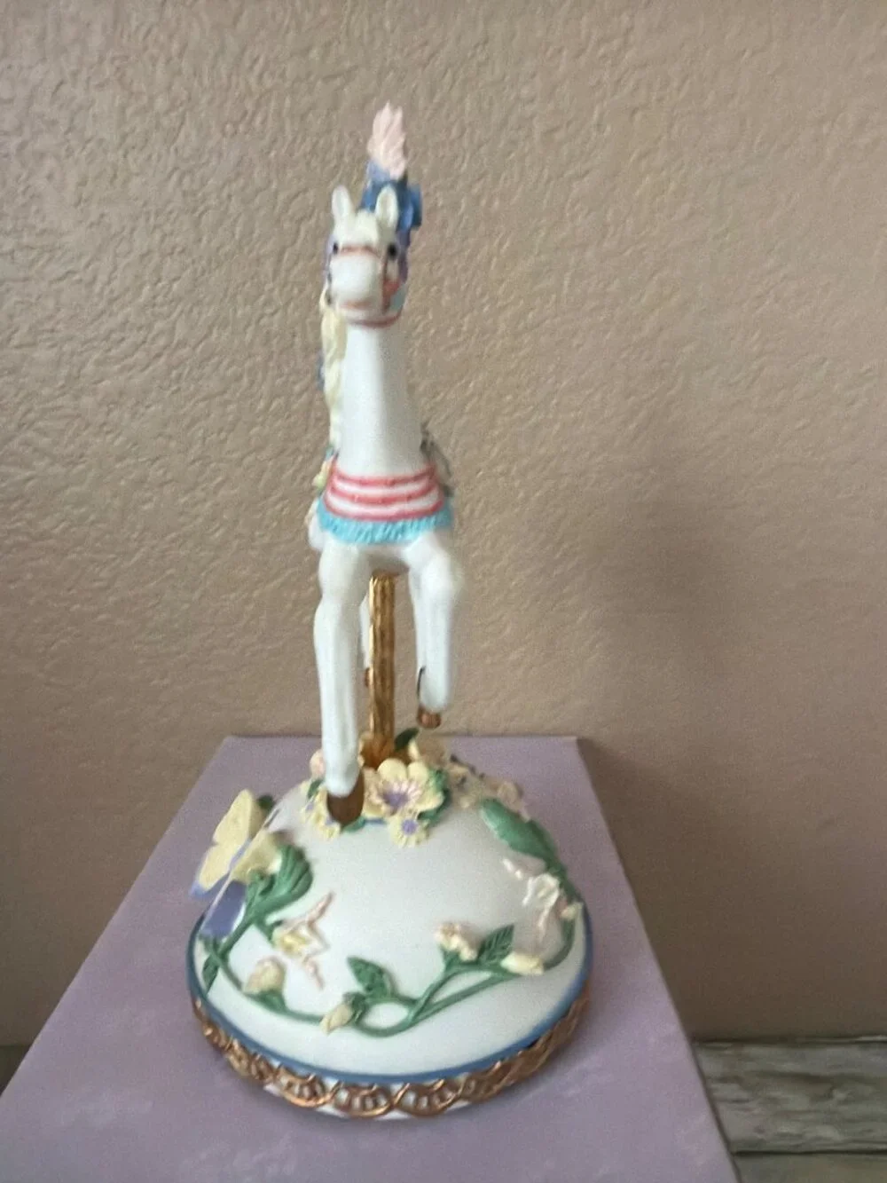 SFMB Spring Horse Carousel Music Box NIB Plays Younger Than Springtime 4